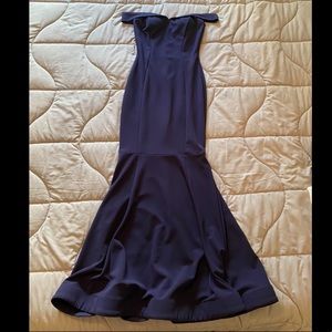 Windsor Floor Length Navy Blue Dress